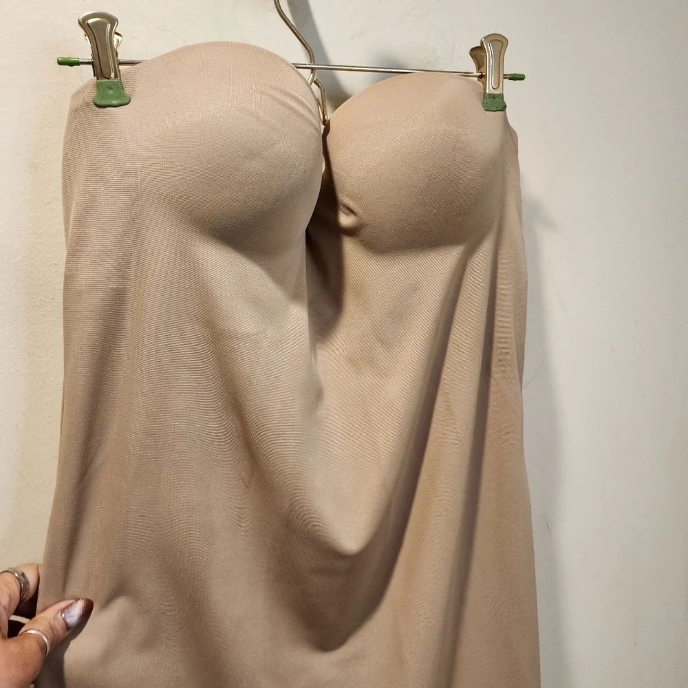 Flexees Tan Strapless Shapewear Slimmer Size 38D